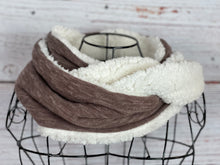 Clay Sweater Knit and Ivory Sherpa Infinity