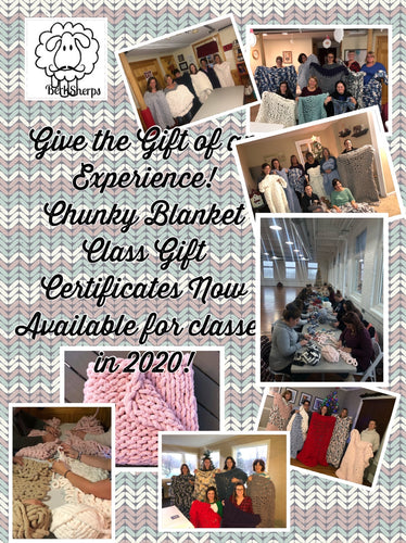 DIY Chunky Blanket Class Gift Certificate